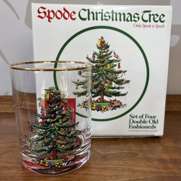 Spode Dining Spode Christmas Tree Set Of Four Double Old Fashioneds